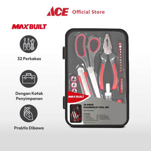 Ace Maxbuilt Set 32 Pcs Set Perkakas - Merah/Hitam