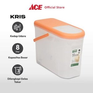 Ace Kris 8 ltr Basica Tempat Beras - Oranye