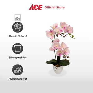 Ace Arthome 180 cm Bunga Artifisial Orchid - Pink Pastel