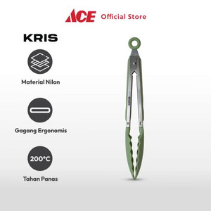 Ace Kris 23 cm Penjepit Makanan Nylon - Hijau