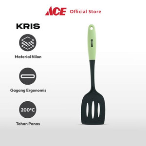 Ace Kris Spatula Turner Slotted Solid Nylon Tpr - Hijau