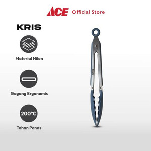 Ace Kris 23 cm Penjepit Makanan Nylon - Abu-Abu