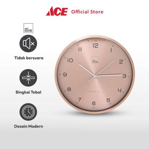 Ace Arthome 35 cm Jam Dinding 1815 - Rose Gold