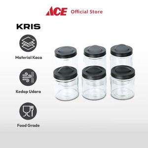 Ace Kris Set 6 Pcs Cheer Stoples Kaca - Hitam