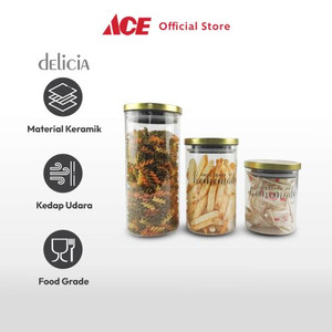 Ace Delicia 250 ml Stoples Kaca Motif Bulat