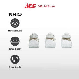 Ace Kris 600 ml Set 3 Pcs Stoples Kaca Ribbon