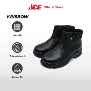 Ace Krisbow Ukuran 45 Gladiator Sepatu Pengaman - Hitam