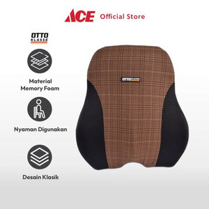 Ace Otto Klasse Bantal Punggung Mobil Tartan Classic - Hitam