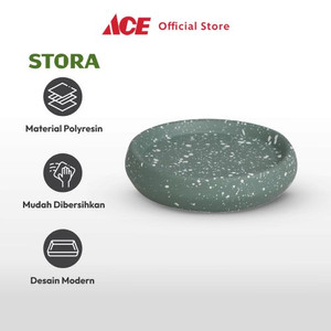 Ace Stora 11.7X11.7X2.7 cm Tempat Sabun Batang - Hijau