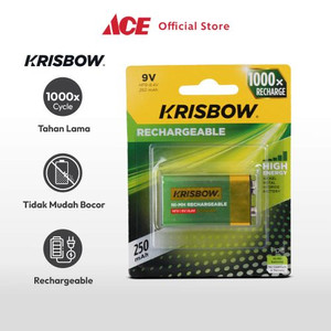 Ace Krisbow Baterai Rechargeable 9V Hf9 250 Mah