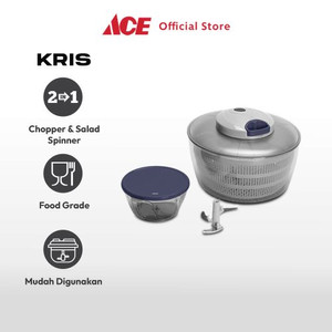 Ace Kris Set 2 Pcs Pull Chopper & Salad Spinner