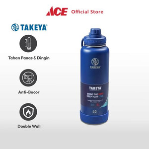 Ace Takeya 1.2 ltr Botol Vacuum Flask Stainless - Biru Midnight