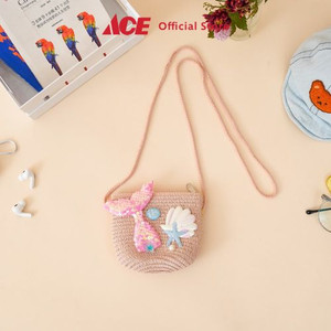 Ace Ataru Tas Selempang Anak Woven Dengan Mermaid - Pink