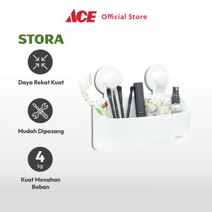 Ace Stora 24.3X9.2X17.9 cm Rak Dinding Kamar Mandi - Putih