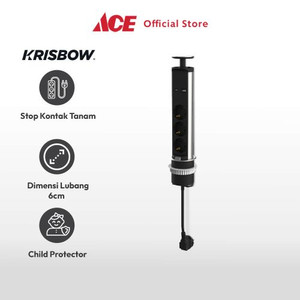 Ace Krisbow Stop Kontak Tanam Meja Ekstensi 3 Socket Usb A & C