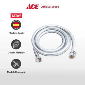 Ace Tatay 2 mtr Selang Shower Loop - Silver/Abu-Abu Satin