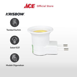 Ace Krisbow Fitting Lampu E27 Dengan Tombol Switch