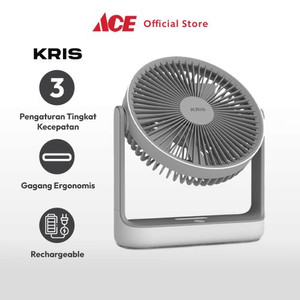 Ace Kris Kipas Angin Portabel Rechargable 2 In 1 3000 Mah - Putih