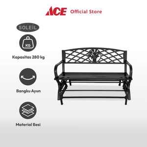 Ace Soleil Chippendale Kursi Ayun Taman - Hitam