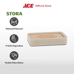 Ace - Stora 12x8.3x2.4 Cm Tempat Sabun Batang Polyresin - Krem Beige