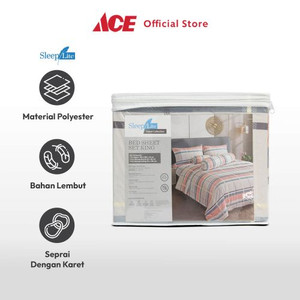 Ace Sleeplite 180X200 cm Set 5 Pcs Seprai King Polyester Stripe Caspia