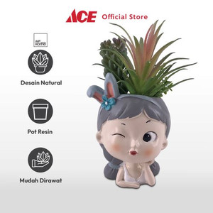 Ace - Arthome Tanaman Artifisial Sukulen Dengan Pot Anima Wink