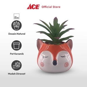 Ace - Arthome Tanaman Artifisial Sukulen Dengan Pot Anima Fox