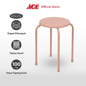 Ace - Soleil Bangku Metal - Pink Gummy