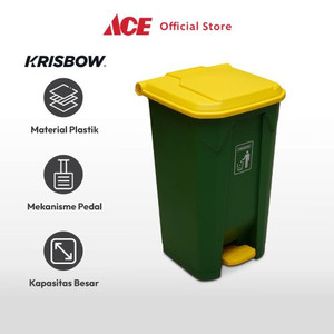 Ace - Krisbow 100 Ltr Tempat Sampah Outdoor Pedal Nw - Hijau