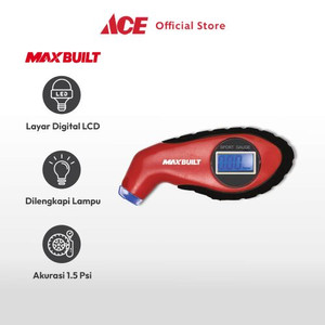 Ace - Maxbuilt Alat Ukur Digital Tekanan Ban - Merah/Hitam