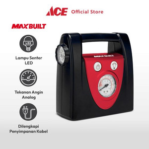 Ace - Maxbuilt Pompa Ban Dengan Light 10a Dc12v - Hitam/Merah