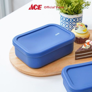 Ace - Ataru 700 Ml Kotak Makan Silikon Rectangle - Biru