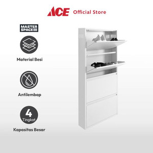 Ace - Masterspace Kabinet Sepatu 4 Tingkat Besi - Putih