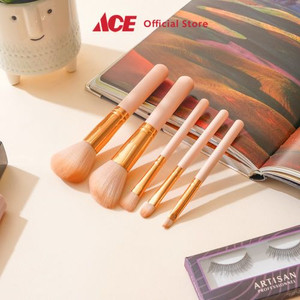 Ace - Ataru Set 5 Pcs Brush Kosmetik - Pink