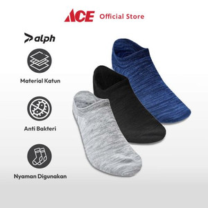 Ace - Alph Set 3 Pasang Kaos Kaki Pria No Show Premium V2