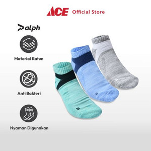 Ace - Alph Set 3 Pasang Kaos Kaki Pria Ankle Premium V2