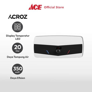 Ace - Acroz 20 Ltr Water Heater Listrik Slim 350 Watt Awh-20 - Putih