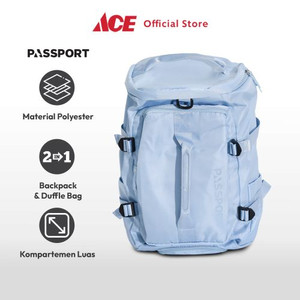 Ace - Passport Galen Tas Ransel Travel - Biru Muda