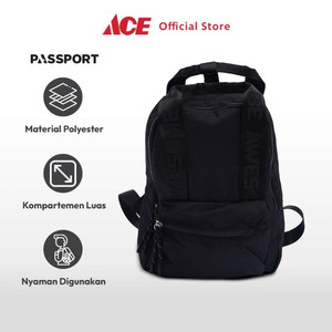 Ace - Passport Teen Tas Ransel Fluffy - Hitam