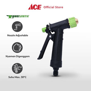 Ace - Yardsmith Kepala Selang Premium Adjustable - Hitam