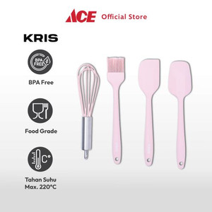 Ace - Kris Set 4 Pcs Alat Masak Kue - Pink