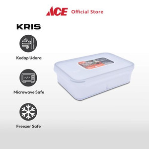 Ace - Kris 1.5 Ltr Wadah Makanan Dengan 4 Sekat Pembatas Rectangular