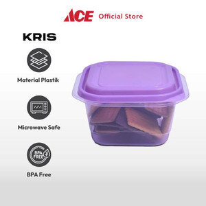 Ace - Kris 1 Ltr Set 5 Pcs Milly Wadah Makanan - Ungu Lavender