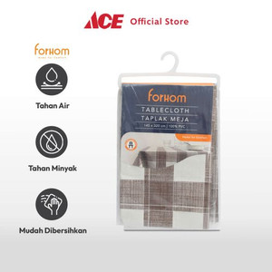 Ace - Forhom 145x320 Cm Taplak Meja Pvc Checker - Cokelat