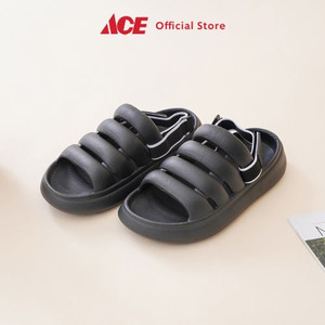 Ace - Ataru Ukuran 40/41 Sandal Wanita Dengan Elastic Band - Hitam