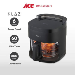 Ace - Klaz 4.2 Ltr Air Fryer Glass Digital 800 Watt