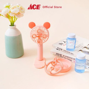 Ace - Ataru Kipas Angin Portable Dengan Gelembung - Pink