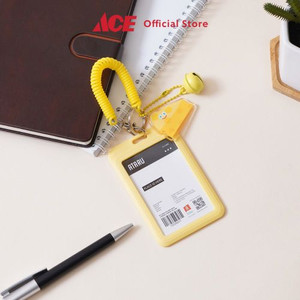 Ace - Ataru Holder Id Card Dengan Cheese Charm - Kuning