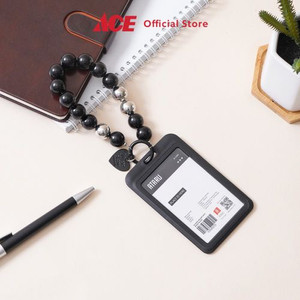 Ace - Ataru Holder Id Card Dengan Beads - Hitam