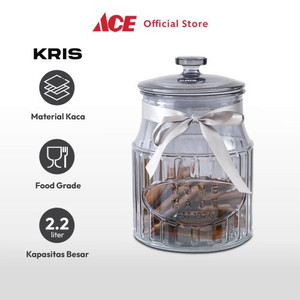 Ace - Kris 2.2 Ltr Stoples Kaca Dengan Tutup Pt1170 - Abu-Abu